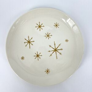 Mid Century Modern Star Glow Royal China Ironstone 10" Dinner Plate